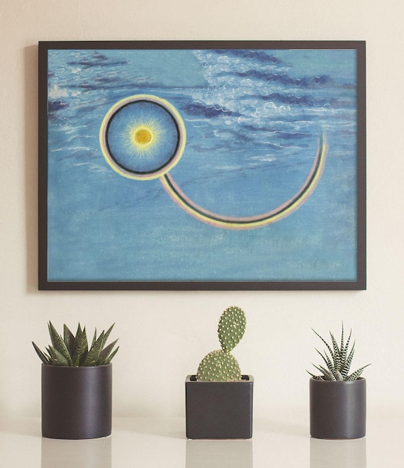Comet Art, Occult Art Prints, Magic Paintings, Magic Art, William Blake, Watercolor Sky,  Meteor Art Print, Painted Meteor, Book of Miracles