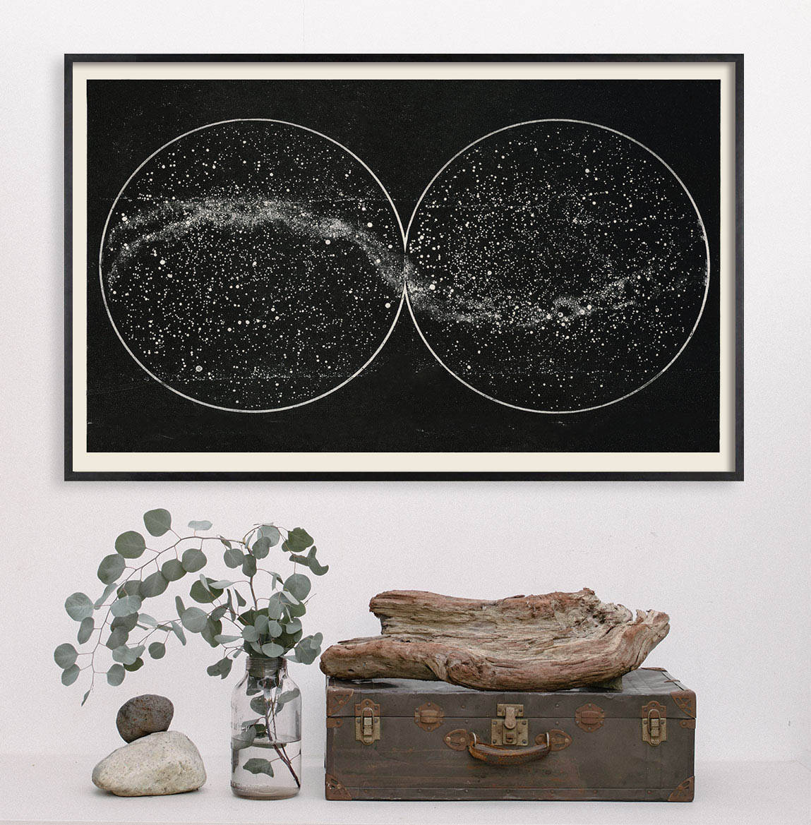 Space Art Celestial Star Chart Constellation Wall Print, Star Map ...