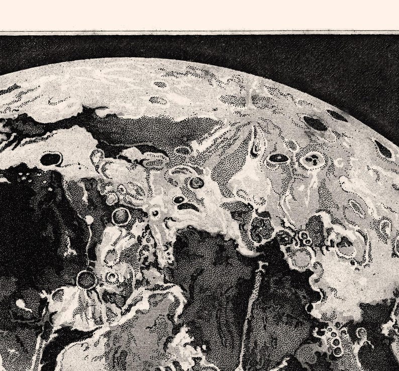 Decoración vintage con estampado de la luna, póster de astronomía con estampado de las fases lunares, lámina artística de la luna, regalos de astronomía, decoración para habitaciones infantiles. imagen 5