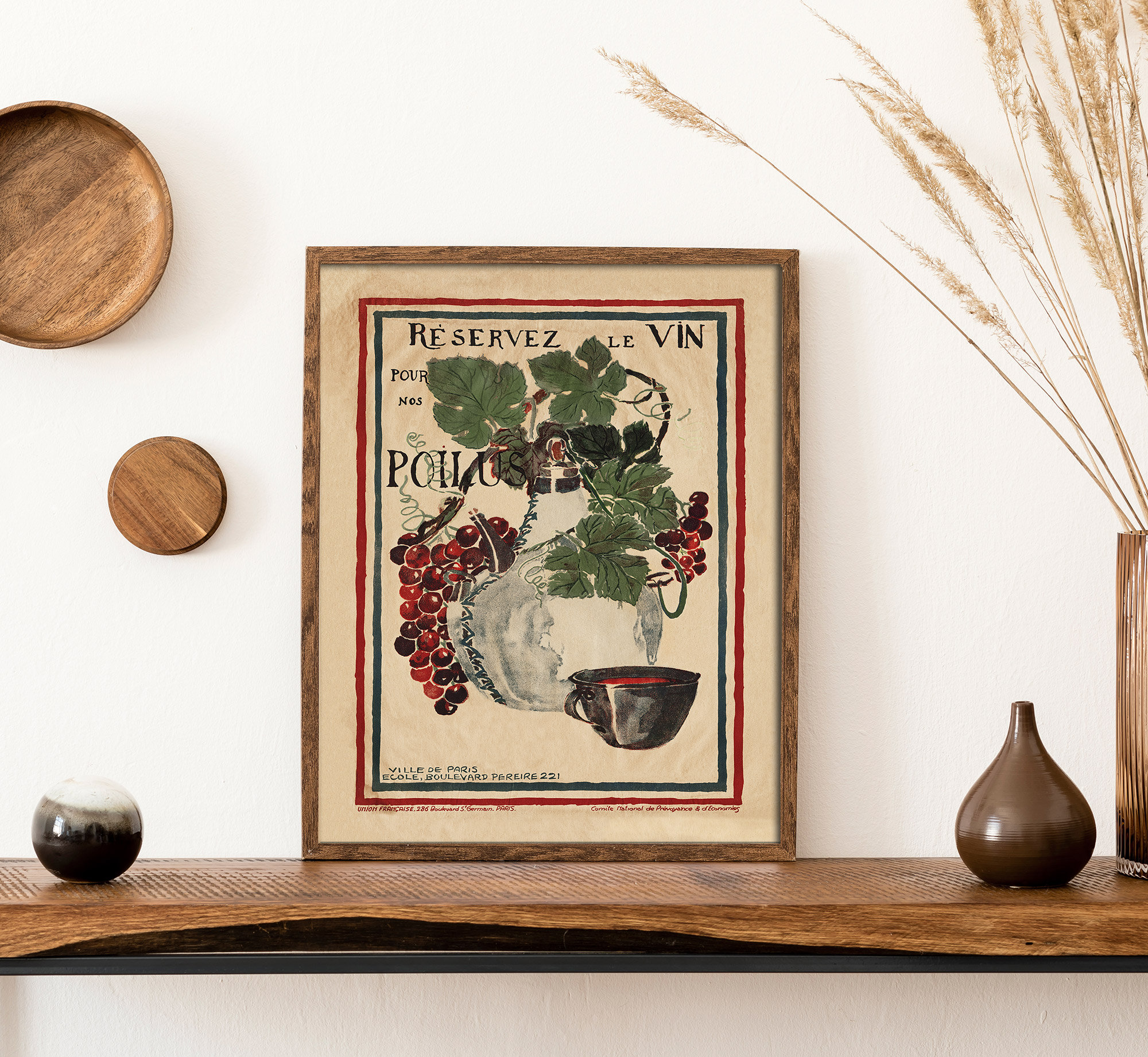 Wine Lover Kitchen Decor Vintage Farm Decor Rustic - Etsy