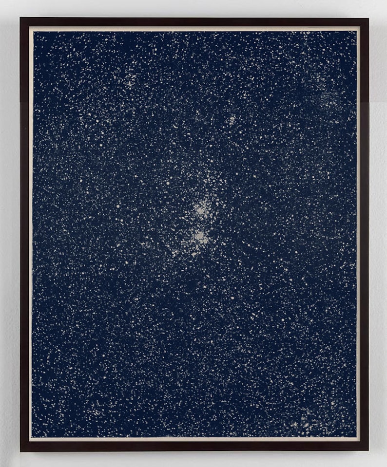 Stars and Milky Way Constellation print, Galaxy Art, Starry Sky, Night Sky, Star constellation, Universe, Antique Astronomy, Star cluster image 2