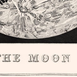 Decoración vintage con estampado de la luna, póster de astronomía con estampado de las fases lunares, lámina artística de la luna, regalos de astronomía, decoración para habitaciones infantiles. imagen 6
