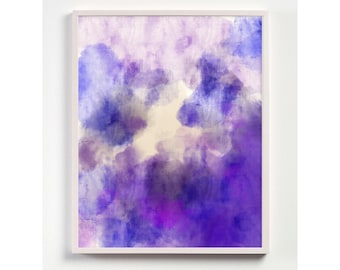 Minimal Watercolor Purple Modern Art, Abstract Purple Artwork, Modern Purple Art, Abstract Minimal Print, Pink Print Purple Painting