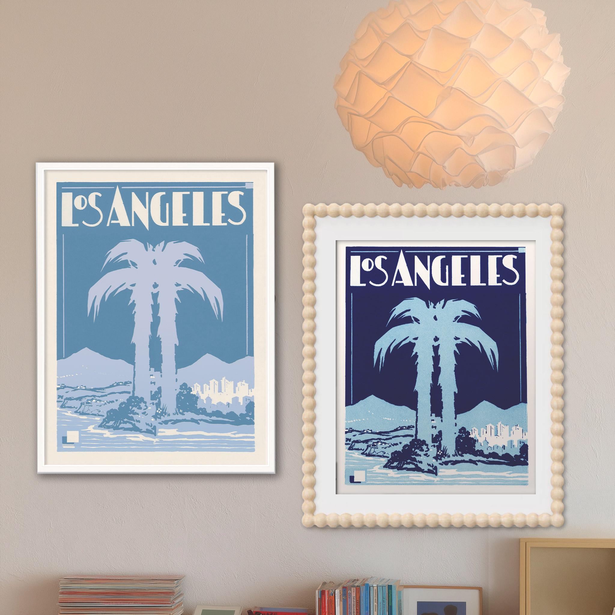 Art Deco Los Angeles Print,vintage Palm Tree Wall Art,california
