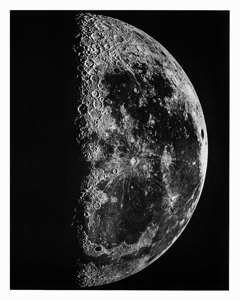 Black and White Moon Print Set Moon Art Art for Office Etsy