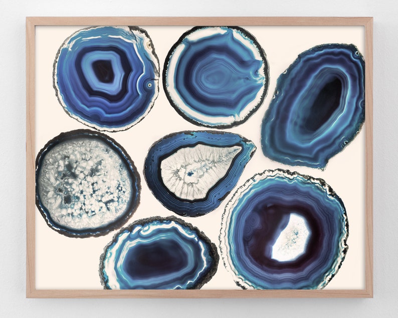 Agate Slice Art, Geode Print, Agate Print, Geode Wall Art, Agate Slice Art, Geode Slice Art, Home Decor, Gem and Mineral Art, Geode Art image 4