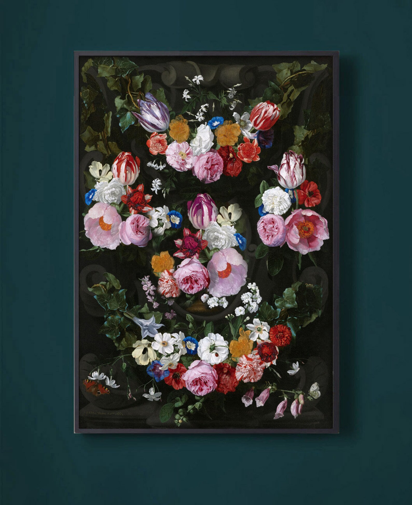 French Floral Modern Victorian Wall Art Flower Bouquet | Etsy