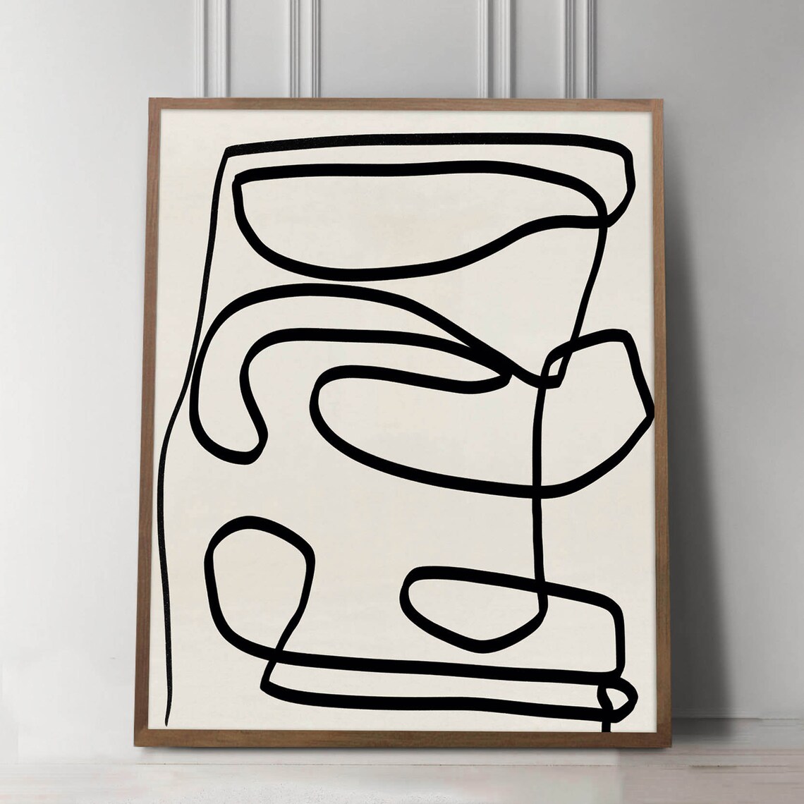 Large Abstract Line Art Print MidCentury Modern Abstract Etsy