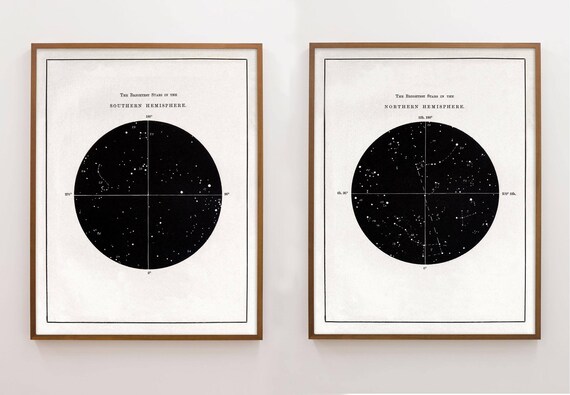 Constellation Print Set Constellation Map Set Star Map Set | Etsy