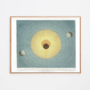 Vintage Space Art Astronomy Print of Sun's Orbit, Nautical Decor, Science Art