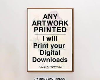 Print My Digital Download | Custom Fine Art Giclée Printing on Somerset Velvet Paper | Professional Printing Service 8x10 to 24x30
