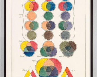 Arte geométrico colorido, arte brillante y colorido, colores primarios, arte moderno de mediados de siglo, círculos, arte minimalista, triángulos, colores brillantes