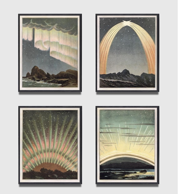Art Deco Print Set of 4, Pastel Celestial Hollywood Glamour Wall Art, Boudoir and Feminine Gallery