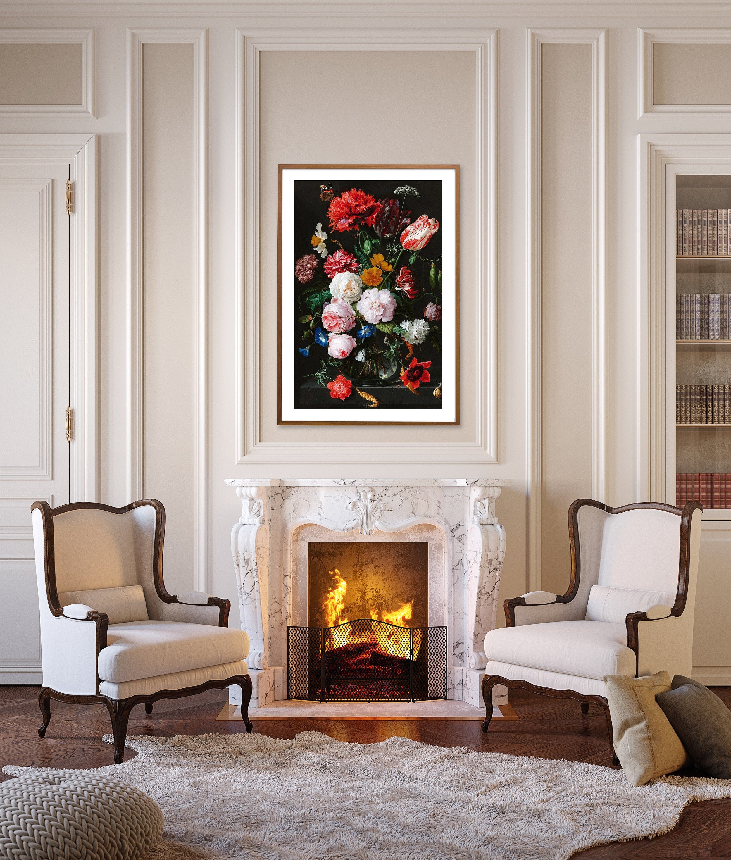 Modern Victorian Wall Art Victorian Wall Decor Floral Wall Etsy