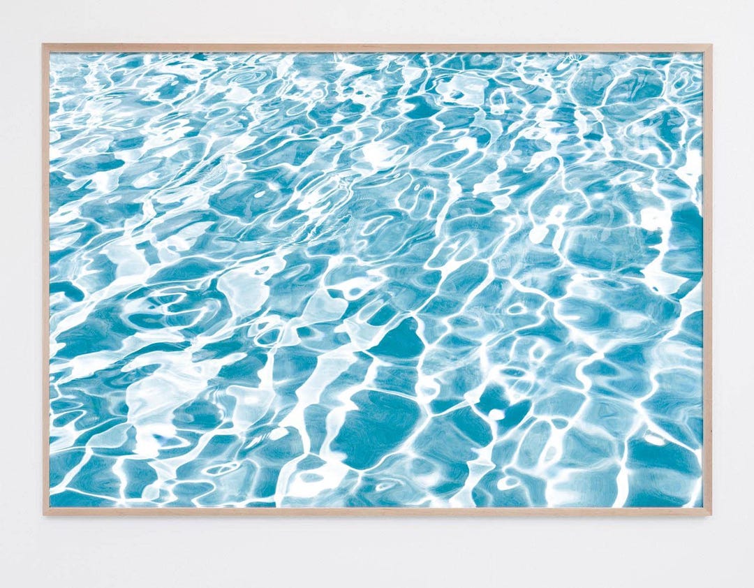 Abstract Pool Photography Print, Miami Beach Coastal Water Surface Art ...