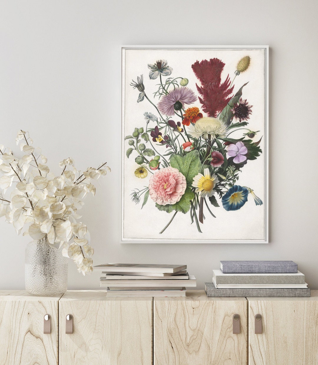 Modern Victorian Wall Art Flower Bouquet Victorian Wall - Etsy