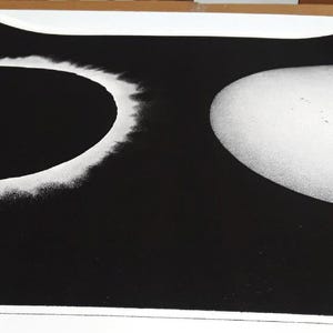 Antique Solar Eclipse Chromolithograph 1896, Large Framed Celestial Art, Victorian Astronomy image 7