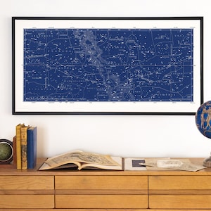 Canvas Constellation Print, Large Canvas Star Map, Sky Star Map Canvas Wall Art, Over the bed art, living room canvas wall art, Nautical Art