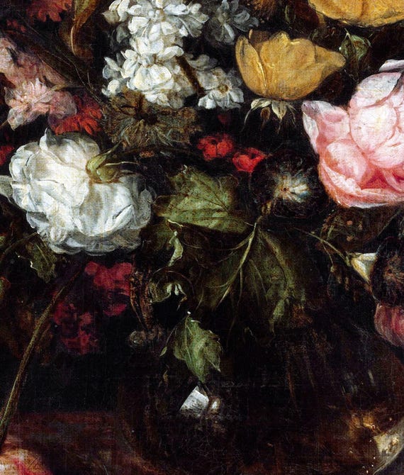 Antique Dutch Floral Still Life Painting, Late 17th Century