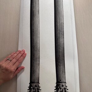 Classical Wall Art, Antique Architecture Print, Ancient Rome, Large Vertical Architectural Column, Home Decor image 2