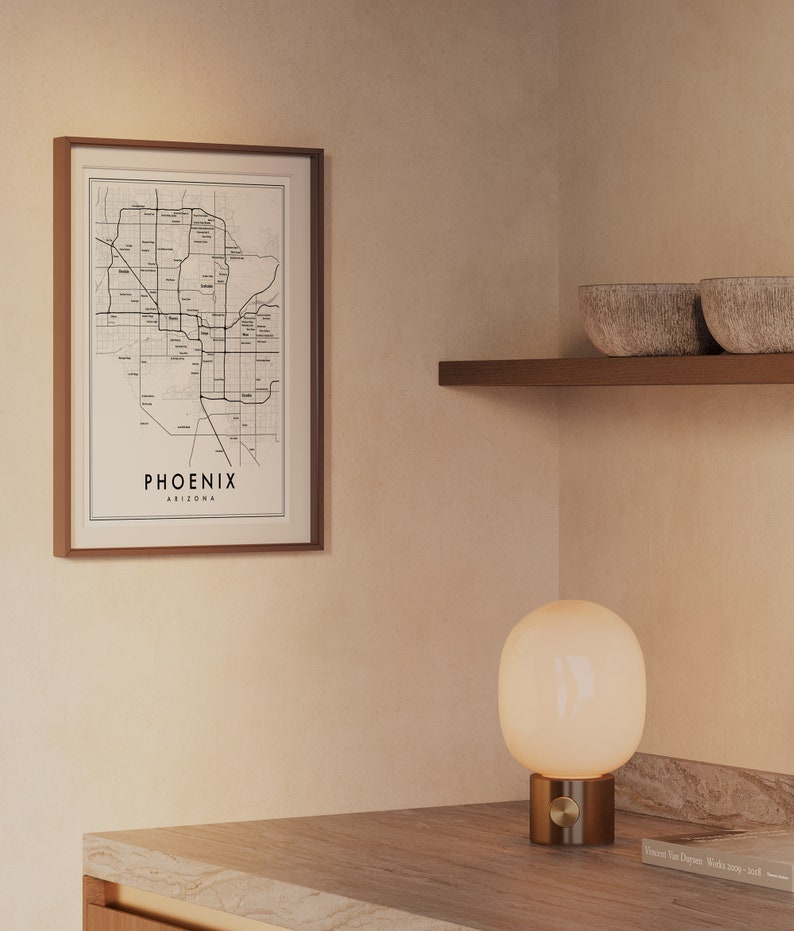 Phoenix Arizona Map Print, Phoenix Map Poster, City Map Print, Phoenix Decor, Map of Phoenix Print, Phoenix neighborhoods, Chandler, Gilbert image 9