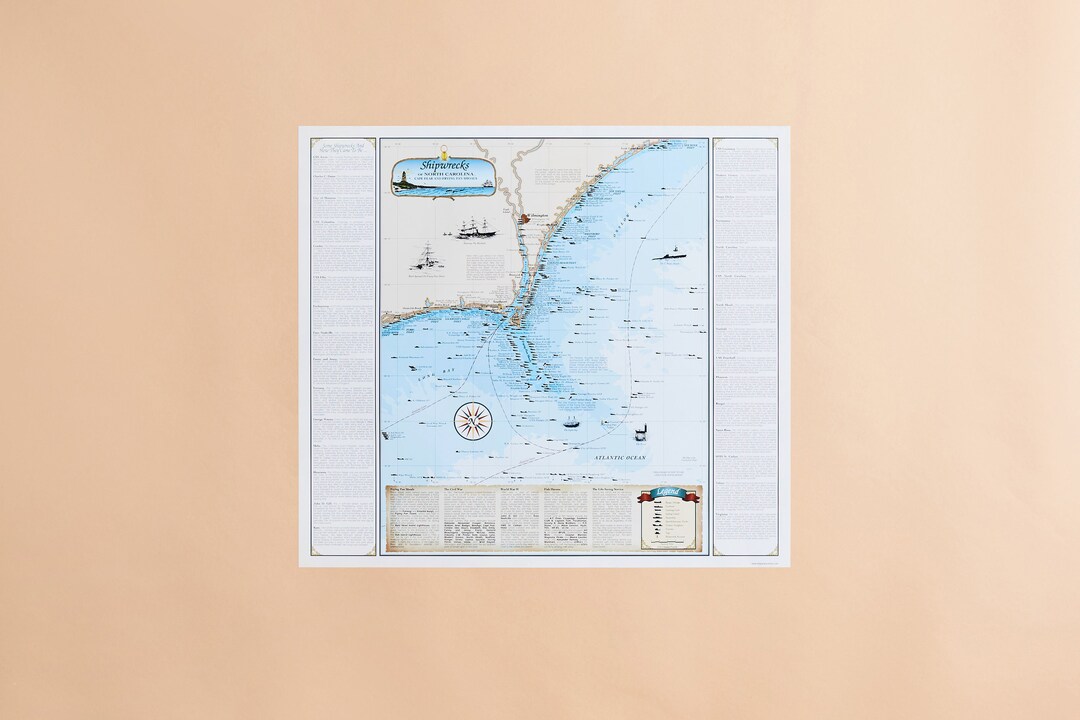 North Carolina Cape Fear Shipwreck Map