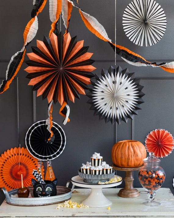 Vintage Halloween Crepe Paper Banner Etsy