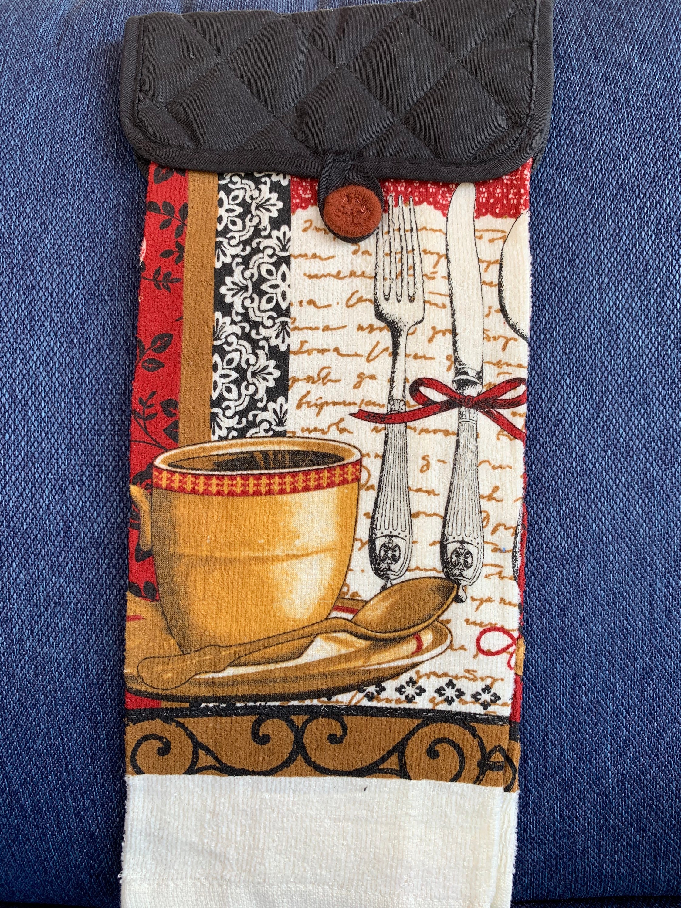 Coffee Cup Towel Etsy