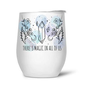 Witchy Stemless Wine Tumblers - Tarot Wine Tumbler - Stemless Wine Tumbler - Positivity Quote Mug - Positivity Gift - Gift for Positivity