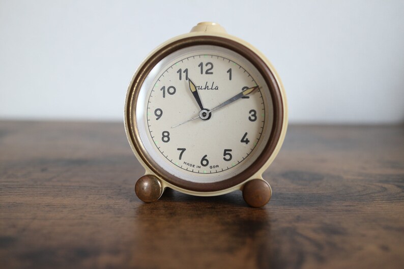 Mid Century Vintage Mechanical Alarm Clock Ruhla Made in Etsy