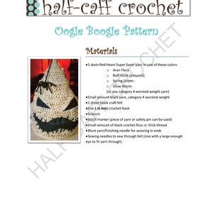 Oogie Boogie Hat PATTERN image 4