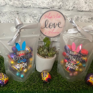 Personalised Easter Treat Sweet Bag Pouch Easter Gift (Empty - Sweets Not Included)