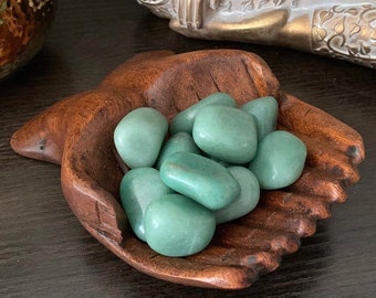 GREEN AVENTURINE Tumbled Stone-Tumbled Stone-Healing Crystal-Natural Rock-Crystal Grid-Lucky Stone-Pocket Stone-Heart Chakra-Gemstone-Reiki