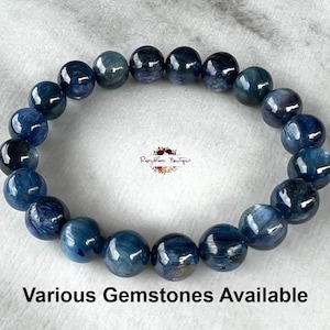 最高品質の Blue Kyanite Bracelet Stone Kyanite Natural - Bracelet ブレスレット・バングル
