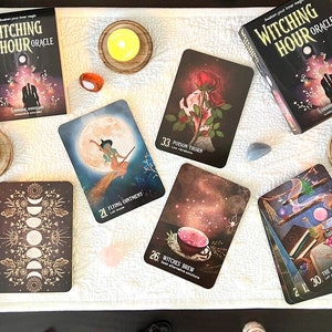 WITCHING HOUR Oracle-Oracle Card-Oracle Deck-Divination Card-Reading Card-Divination Tool-Gift-Spiritual-Witch-44 Oracle Cards and Guidebook
