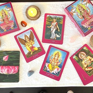 LAKSHMI Oracle-Hindu Gods-Oracle Card-Oracle Deck-Card Deck-Divination Card-Reading Card-Divination Tool-Gift-36 Oracle Cards and Guidebook