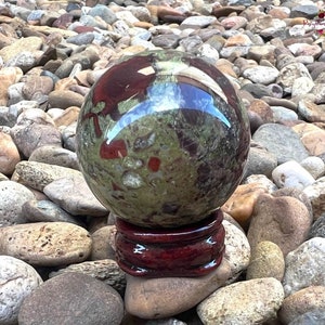 DRAGON BLOOD JASPER Sphere-41mm Small Natural Dragon Blood Jasper Sphere-Crystal Sphere-Crystal Ball-Gemstone Sphere-Round Ball-Gazing Ball
