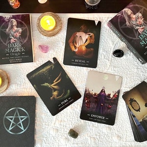 DARK MAGICK Oracle-Oracle Card-Oracle Deck-Card Deck-Divination Card-Reading Card-Divination Tool-Gift-Magic-36 Oracle Cards and Guidebook
