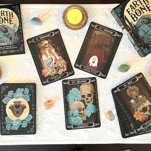 EARTH & BONE Oracle-Oracle Card-Oracle Deck-Card Deck-Divination Card-Reading Card-Divination Tool-Gift-42 Oracle Cards and Guidebook