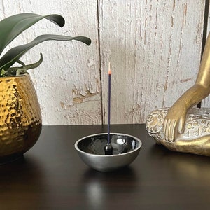 Incense Holder-Small Aluminium Bowl Incense Stick Holder-Ash Catcher-Incense Stick Holder-Incense Burner-Spiritual Gift-Housewarming Gift