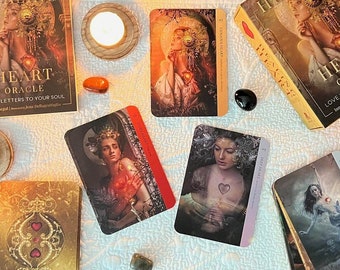Oráculo del Corazón Sanador / Baraja de 36 cartas con guía / Liberación de traumas emocionales / Fortaleza interior / Cartas de adivinación y lectura / Regalo espiritual