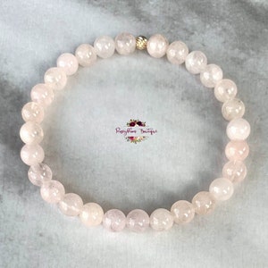 MORGANITE Bracelet-6mm Grade A Genuine Morganite-Pink Beryl Bracelet-Natural Morganite-Pink Stone Bracelet-Natural Morganite Gemstone