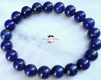 LAPIS LAZULI Bracelet-8mm Grade A Genuine Royal Blue Lapis Lazuli-Crystal Bracelet-Gemstone Bracelet-Stone Bracelet-Natural Lapis Lazuli