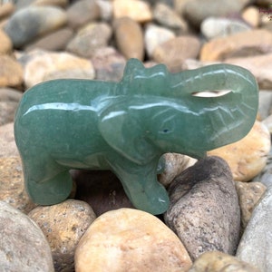 GREEN AVENTURINE Elephant-50mm Mini Natural Green Aventurine-Crystal Elephant-Lucky Elephant-Crystal Animal-Gemstone Figurine-Animal Totem