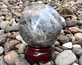 ブラックムーンストーン スフィア 408グラム 67mm - Etsy 日本