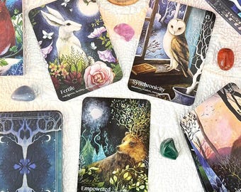 ENCHANTED EARTH Oracle-Oracle Card-Oracle Deck-Card Deck-Divination Card-Reading Card-Divination Tool-Gift-36 Oracle Cards and Guidebook