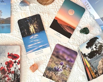 Earth Blessing Orakel Karten | 48-Karten Deck mit Spielanleitung | Naturfotografie | Erde Heilkraft | Wahrsagen & Lesen | Spirituelles Geschenk