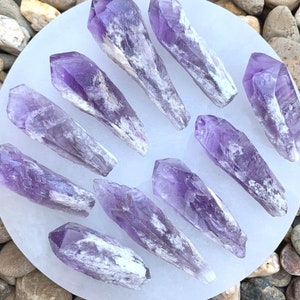 ROHER AMETHYST PUNKT-Natürlicher Bahia Amethyst Elestial Stab-Amethyst-Amethyst-Drachenzahn-Amethyst-Rohstab-Kristall-Edelstein-Heilstein-Probe
