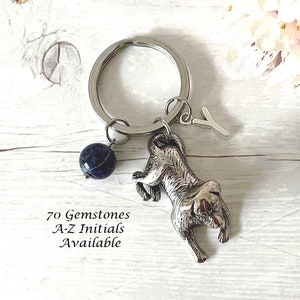LABRADOR RETRIEVER DOG Gemstone Key Ring-Crystal Keychain-Dog Keychain-Pet Animal Keychain-Personalised Keyring-Crystal Gift-Charm Key Ring
