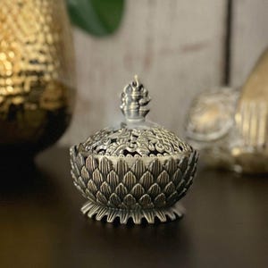 Incense Burner-Mini Lotus Incense Burner-Resin Burner-Loose Incense-Incense Cone Burner-Charcoal Burner-Smudging-Cleansing-Spiritual Gifts